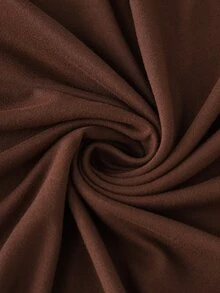 LUMIGAL Elegant Sexy Solid Color Ruffle Pleated Slit Long Sleeve Dress For Women Night Out Date Night Dark Brown Autumn - Brown - View 7