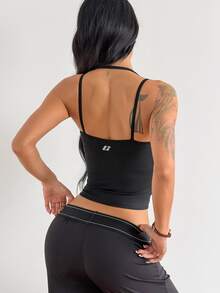 Coolane Women's Minimalist Versatile Slim Fit Sports Tank Top For Daily Wear - Black - View 3