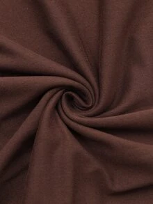 LUMIGAL Elegant Ruffle Pleated Slit Long Dress For Women - Brown - View 6