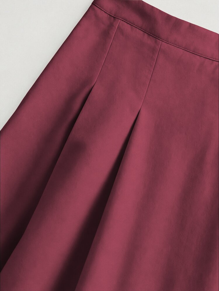 Modelyn Elegant Fashionable Slim Fit Pleated Skirt Suit Brunch Office Champagne Pink Summer - Pink - View 7