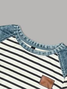 Franclia Women's Striped Colorblock Long Sleeve Top And Pants Casual Daily 2 Pieces Set - Multicolor - View 3
