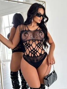 ChaseTheNight Women Lingerie Teddies And Bodysuits - Black - View 1