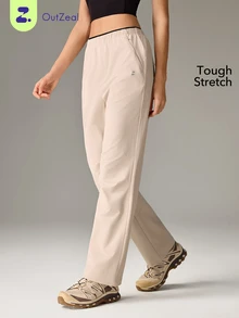OutZeal Women Outdoor Pants Hiking Camping Stretchy Slim Fit With Zip Pocket Outdoor Bottom - Khaki - View 1