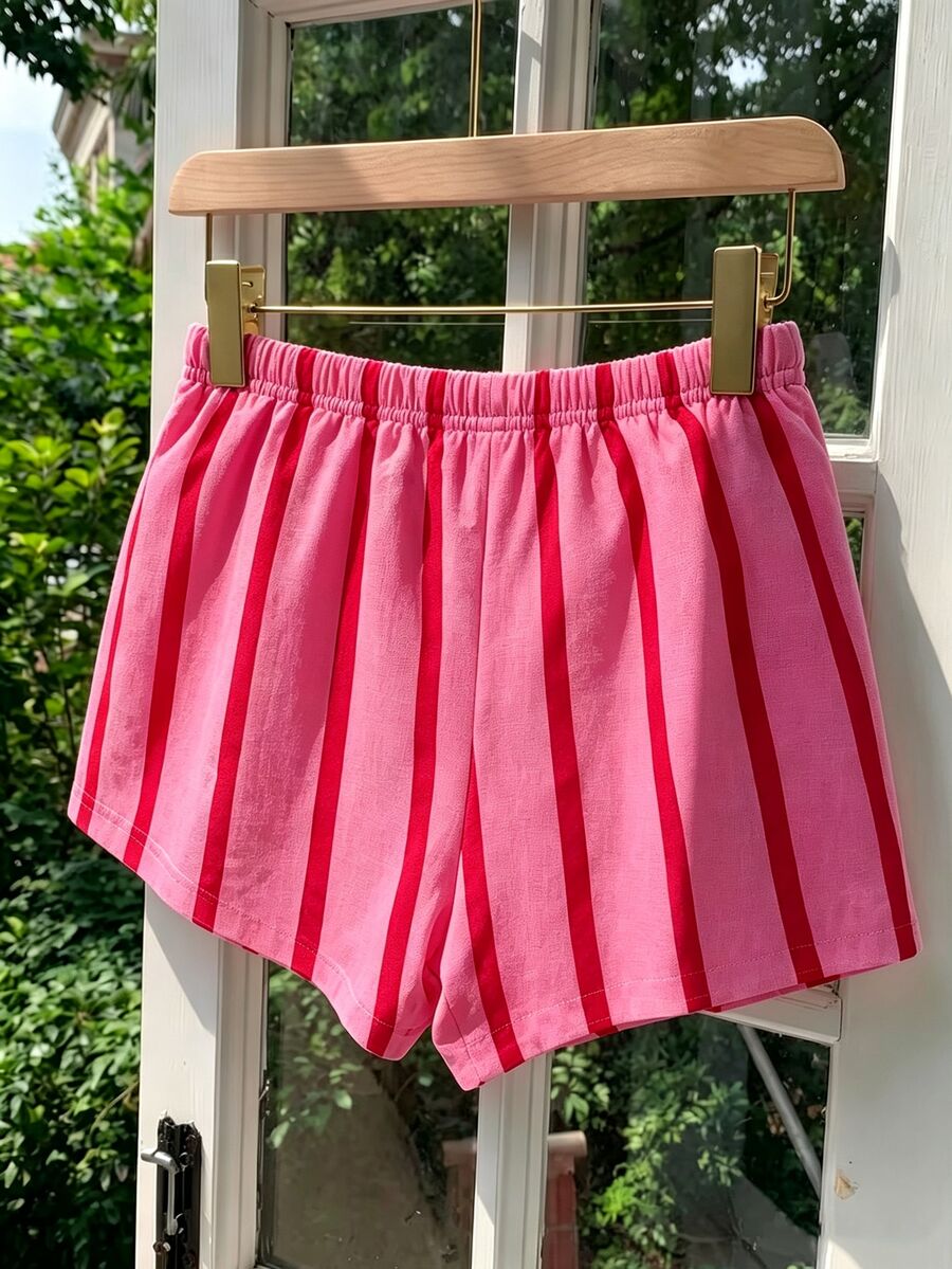 Resyla Women's Casual Striped Loose Shorts - Multicolor - View 1
