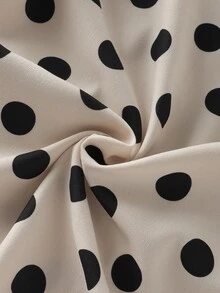 Balvessa Women's Retro Romantic Polka Dot Button Outerwear, Casual Fashion Versatile - Apricot - View 8