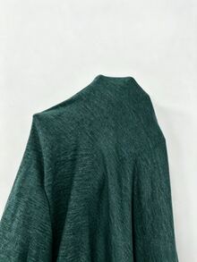 Plus Size V-Neck Short Sleeve Simple Casual Top - Dark Green - View 5