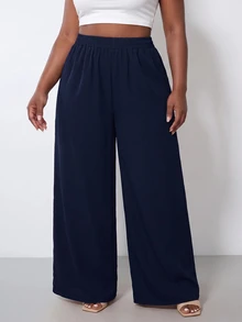 Zivah Navy Blue Plus Size Casual Soft Form Decent Pants, Suitable For Autumn Formal Vacation - Multicolor - View 2