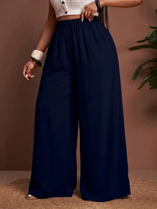 Zivah Navy Blue Plus Size Casual Soft Form Decent Pants, Suitable For Autumn Formal Vacation - Multicolor - View 8