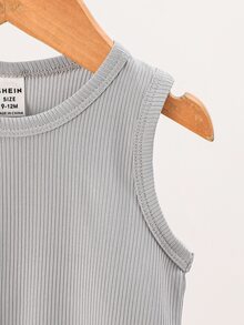 SHEIN Vintaside Kids 5件套新生男宝宝可爱暖色调连体衣，适合外出、度假、节日、春夏穿着 - 彩色 - 查看 9