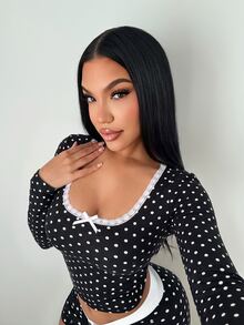 SHEIN SXY Women Two-Piece Outfits - Black and White - View 4