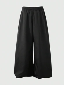 ROMWE MEN Goth Men's Dragon Woven Loose Wide Leg Long Pants - Multicolor - View 2