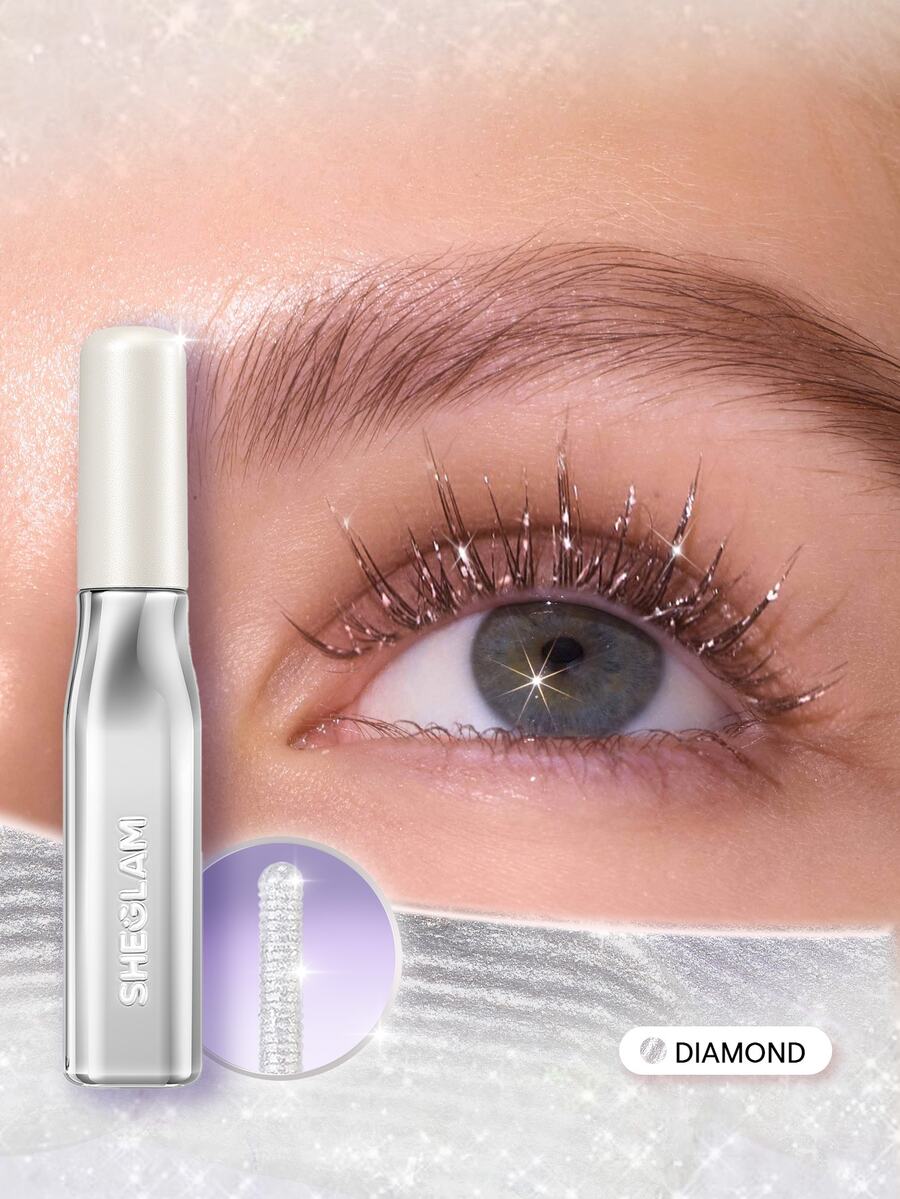 SHEGLAM Crystal Gaze Glitter Mascara Brand Beauty Cosmetic Makeup For Women And Girls - Silver - View 1