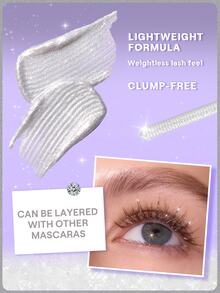 SHEGLAM Crystal Gaze Glitter Mascara Brand Beauty Cosmetic Makeup For Women And Girls - Silver - View 5
