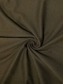 Miaspire Elegant Business Chic, Pleated Button Up, Work Tops Tee, Soft Fabric, Olive Green, Loose Fit A-Line, Office Work, Festival, Fall Winter - Army Green - View 5