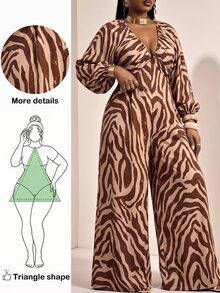 Truni Plus Size Jumpsuits Fall - Multicolor - View 4