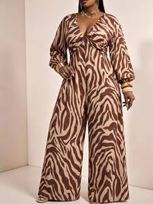Truni Plus Size Jumpsuits Fall - Multicolor - View 5