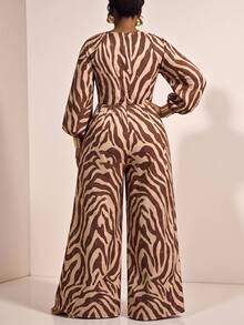 Truni Plus Size Jumpsuits Fall - Multicolor - View 2
