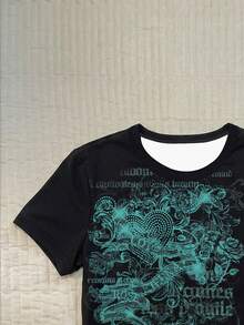 Attitoon Women's Round Neck Short Sleeve Fitted T-Shirt, Suitable For Summer - Multicolor - View 4