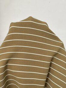 Plussiva Plus Size Maternity Striped Button Half-Placket Long Sleeve Top Dates Fashion Week Autumn Casual Fall - Green - View 4