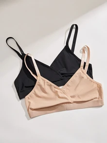 Snug Zone Plus Size Wireless Non-Molded Cup Bra 5pcs/Pack - Multicolor - View 4
