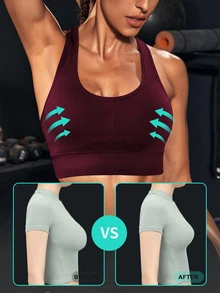 Velisys Velisys 女款純色露背設計運動內衣（無縫）健身運動 棕色 白色 夏季運動風運動健身 - 彩色 - 查看 2