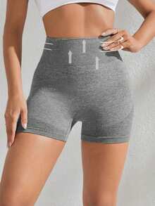 Solea Cove Solea Cove Waisted Slim Seamless Sport Shorts For Butt Lifting Shorts For Cycling Yoga Exercize Workout Daily - Multicolor - View 6
