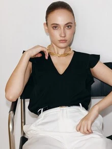Ashenrae 1pc Fashion Punk Exaggerated Metal Multilayer Twisted Rope Choker Necklace (Minor Defects Such As Scratches Are Normal And Unavoidable) - Gold - View 5