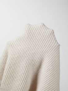 SHEIN Fall Sweet Casual V Neck Twist Front Hem Long Sleeve Knit Pullover, Solid Color Cropped Knit Top For - Apricot - View 8