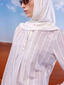 East & Noor 女款休閒長褲條紋套裝，夏季通勤優雅長袖襯衫套裝，適合日常通勤、約會、派對、秋/冬/春/夏、聖誕節、新年、感恩節、婚禮、海灘、畢業季，時尚優雅休閒外出約會通勤穿搭 - 彩色 - 查看 2