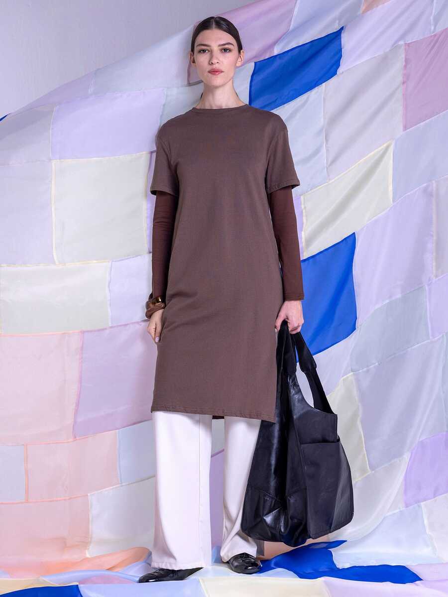 East & Noor Split Hem Tee Dress Summer Dress Summer Outfit For Women