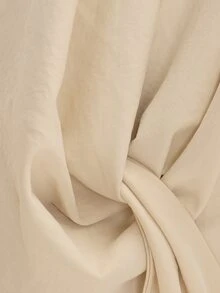 MUSEYN Cream Woven Twisted Halterneck Wide Leg Jumpsuit Structured Tailored Polished Party Evening Fall New Season Capsule Wardrobe - Beige - View 7