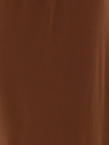 MUSEYN Brown Chocolate Loose Fit Crew Neck Long Sleeve Top Relaxed Casual Comfortable Everyday Day Out Fall - Brown - View 7