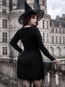 Plus Size Stage Dance Wear - Black - View 2