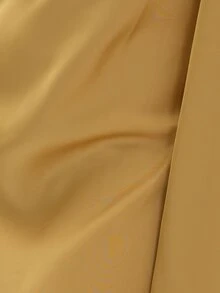 MUSEYN Gold Mustard Satin Bagwing Drape Maxi Dress Luxury Elegant Glamorous Evening Wedding Guest Fall - Khaki - View 6