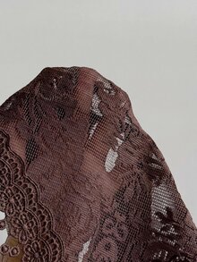 Soleia 女款度假風流蘇下擺百褶時尚掛脖背心上衣 - 咖啡棕 - 查看 7