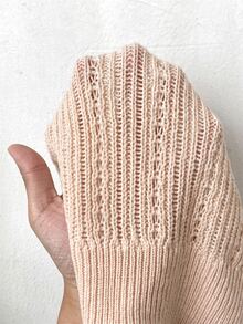 Jeanoix Atasan Rajut Pendek Lengan Panjang Kancing Setengah Henley Bergaris, Potongan Ramping Lengan Panjang Gaya Y2K, Sweater Pendek Dasar untuk Acara Malam Kencan, Warna Aprikot Musim Gugur - Aprikot - View 6
