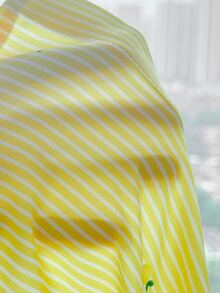 女童編織條紋休閒襯衫 + 針織純色背心 + 短褲 3件套 - 黃色 - 查看 14