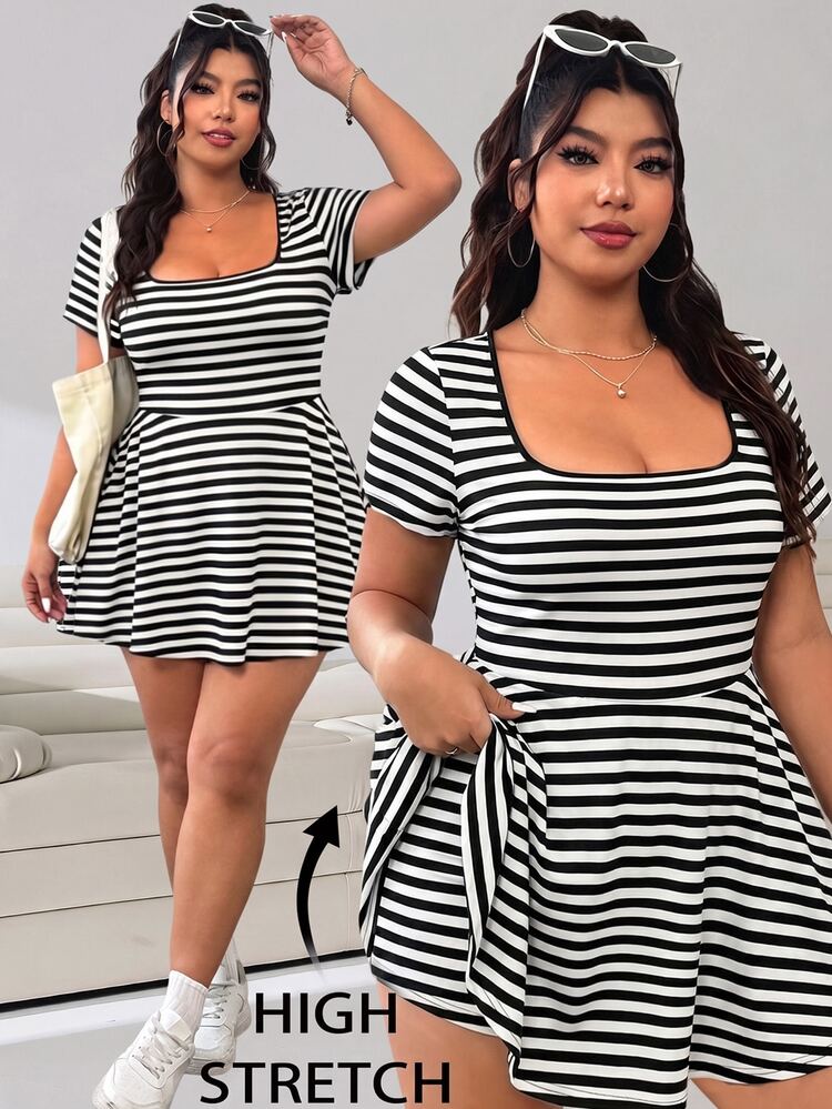 Solflare Plus Size Casual Jumpsuit, Suitable For Summer New Arrival Outfits - Multicolor - View 1