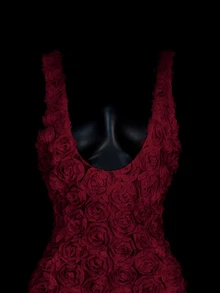 SHEIN ICON Form-Fitting Floral Jacquard Long Dress,Summer Dresses
Spring Clothes - Burgundy - View 6
