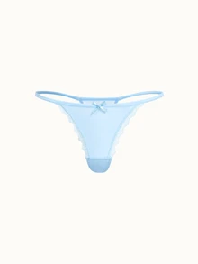 Bonmuse 3件套女士蕾丝拼布花卉丁字裤 - 彩色 - 查看 9