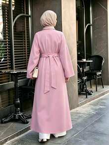 Celisse Women's Elegant Commute Solid Color Thin Jacket - Pink - View 3