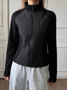 DAZY Jaket Kasual Serbaguna Musim Dingin Wanita - Hitam - View 5