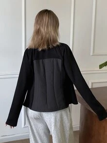 DAZY Jaket Kasual Serbaguna Musim Dingin Wanita - Hitam - View 2