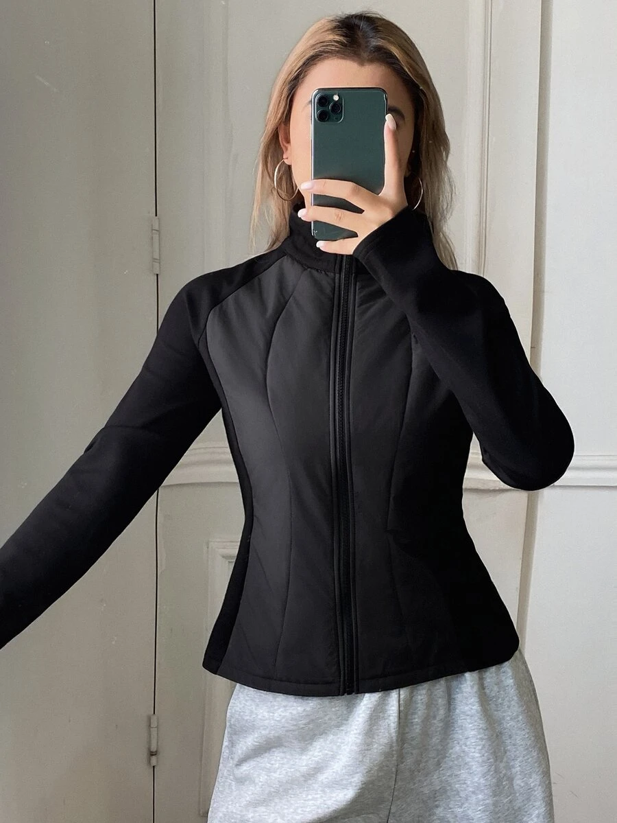 DAZY Jaket Kasual Serbaguna Musim Dingin Wanita - Hitam - View 1