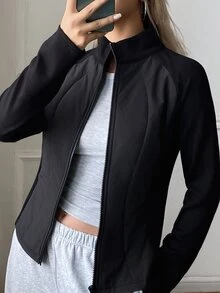 DAZY Jaket Kasual Serbaguna Musim Dingin Wanita - Hitam - View 3