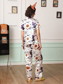 Chillnights Set Piyama Satin Digital Print PJS10 untuk Wanita - MultiWarna - View 3