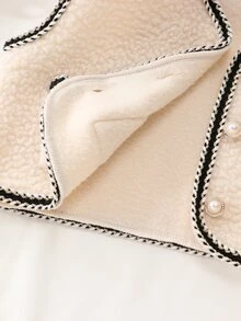 SHEIN معاطف طفلة صغيرة - لون مشمشي - مشاهدة 5