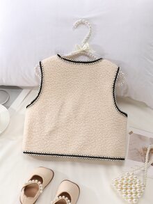 SHEIN معاطف طفلة صغيرة - لون مشمشي - مشاهدة 2