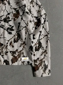 Manfinity ZONE917 American Vintage Boxy Loose Fit Fashion Dry Branch Label Print Tag Size Long Sleeve Cropped Shirt - Multicolor - View 4