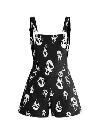 Goth Peto con estampado de calavera talla grande